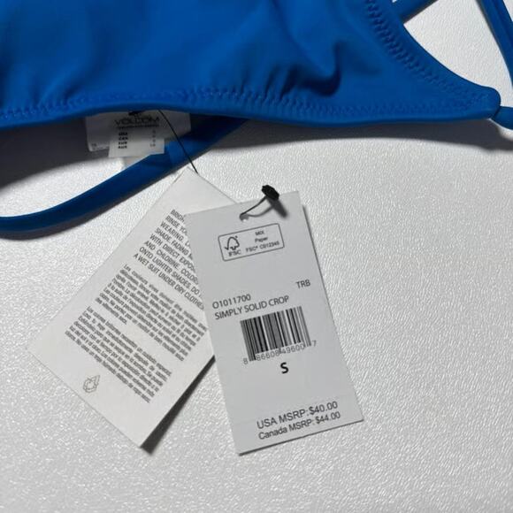 Volcom Simply Solid Crop Swimsuit Top NWT - Picture 4 of 5